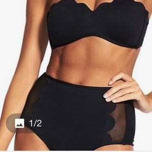 Seafolly High waist petal edge bottom *with tags